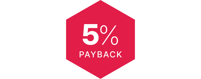 5% PAYBACK
