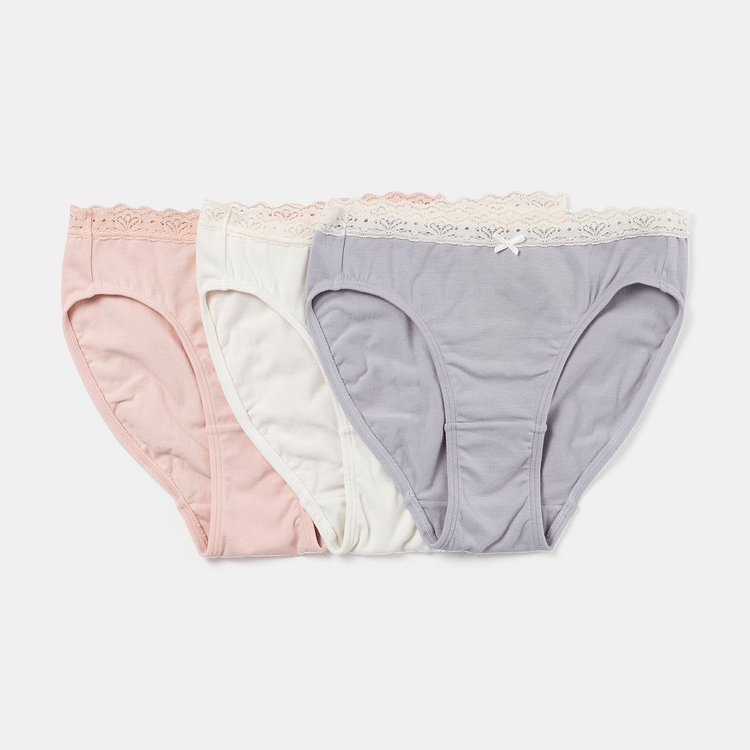레이스 면 스판 여 삼각 3매