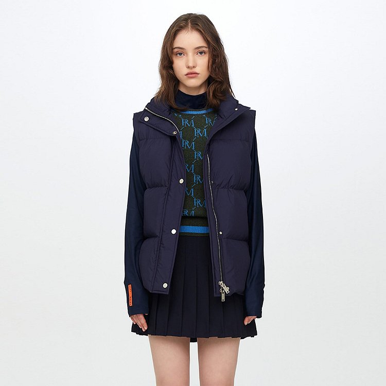 PORT MAYNE [일시중지](포트메인) ISABELLE GOOSE DOWN VEST - NAVY | 신세계V