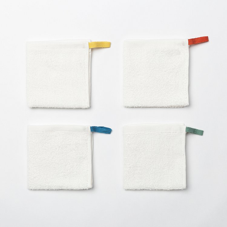 포인트 고리 순면 행주 4P_25x25cm