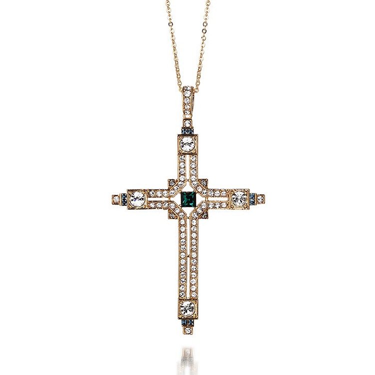 Christie Cross Necklace_GOLD