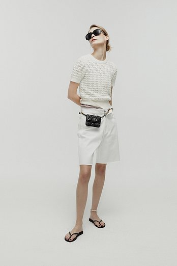 L`H.A.S SHELL PATTERNED PULLOVER_IVORY | 신세계V