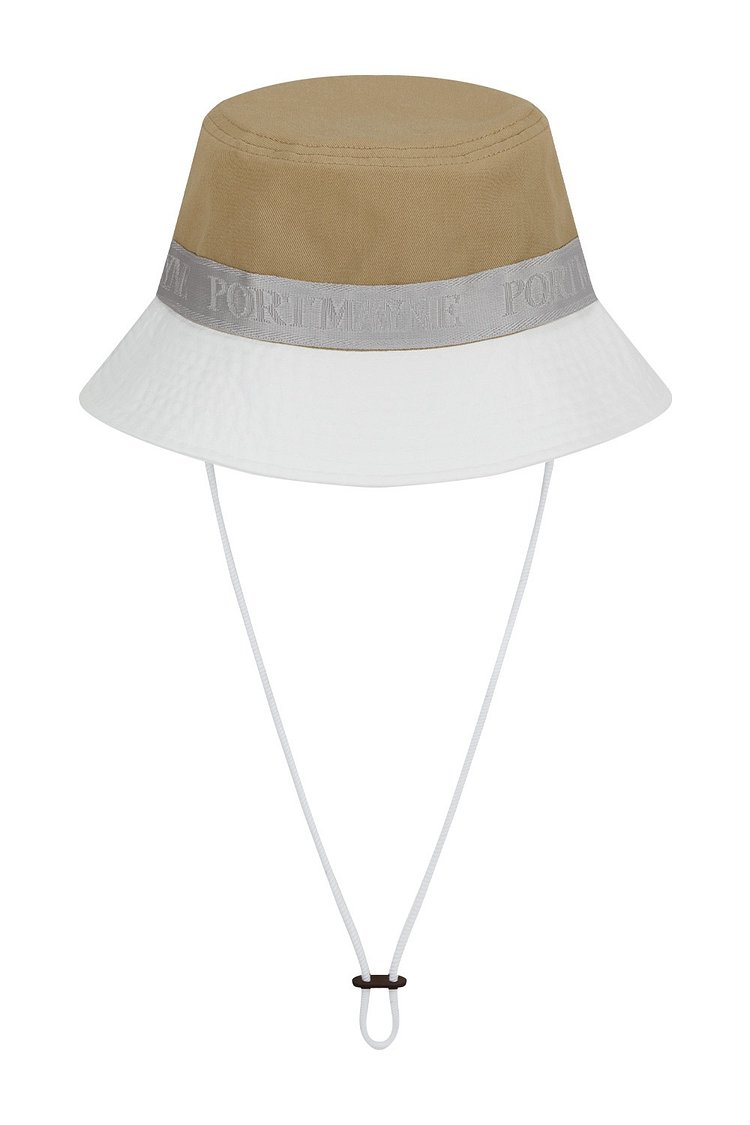 PORT MAYNE [일시중지](포트메인) REVERSIBLE COLOR BLOCK BUCKET HAT - WHITE | 신세계V