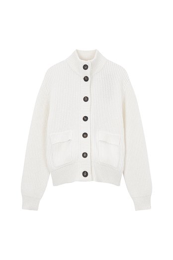 BRUNELLO CUCINELLI 여성 플랩 포켓 스팽글 니트 가디건 | 신세계V