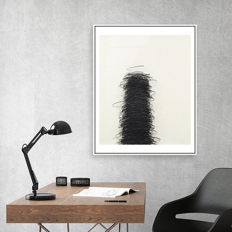 이우환, Untitled 대형 81 X 101.6 액자포함
