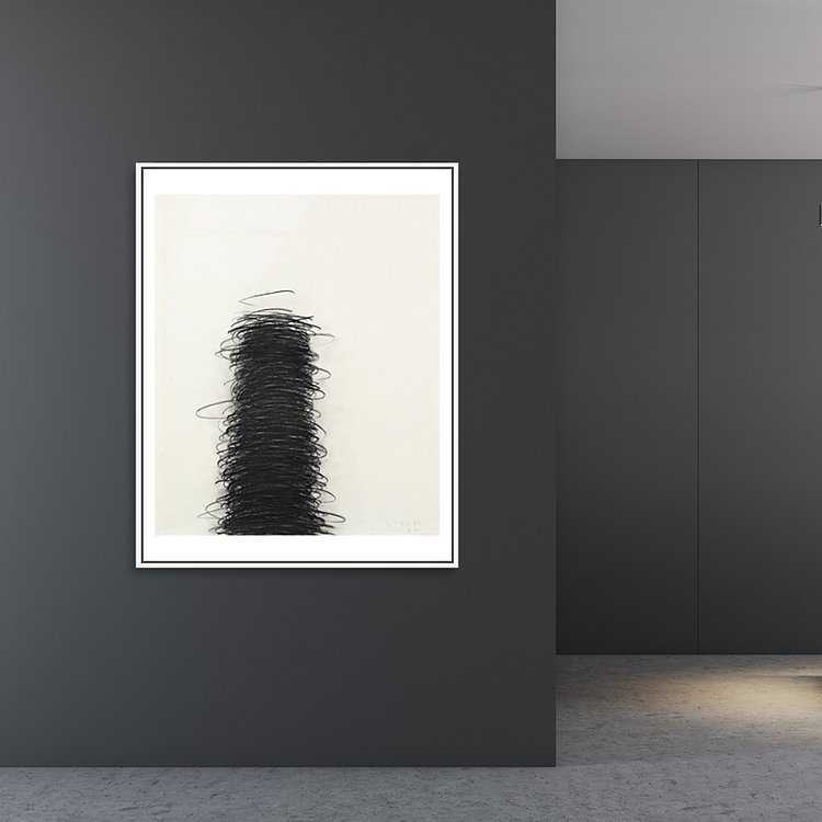 이우환, Untitled 대형 81 X 101.6 액자포함
