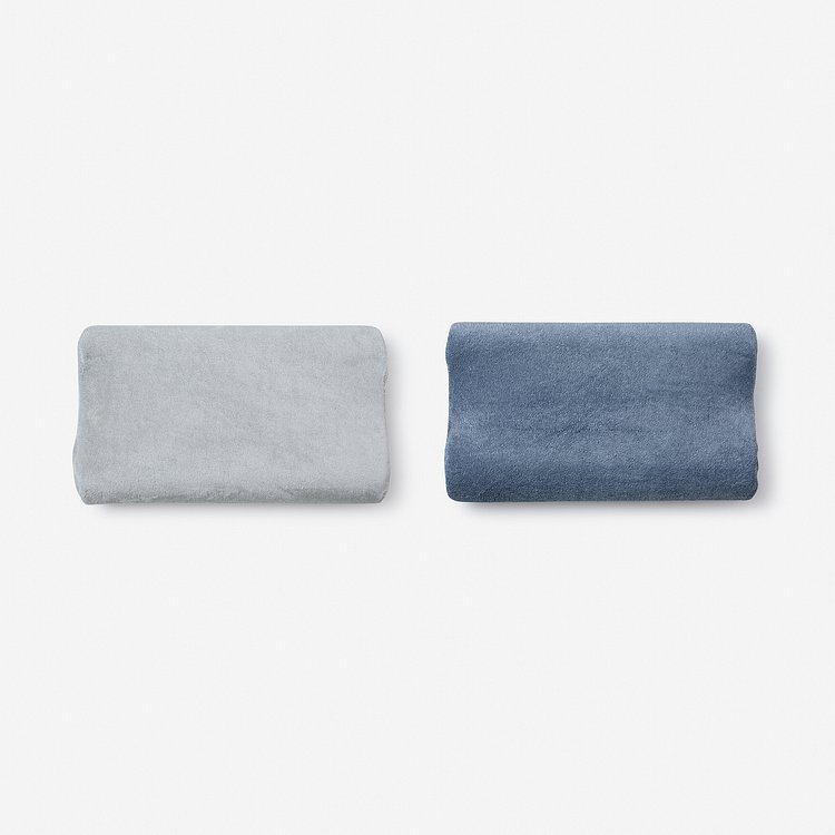 멜란 선염 극세사 메모리폼 베개_50x30cm_라이트그레이