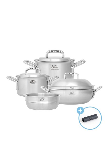 AMT AMT 316Ti스텐 샤프 4종세트(양수16,24,찜기24,파티웍32) + 샤프 전용 손잡이 대 2P | 신세계V