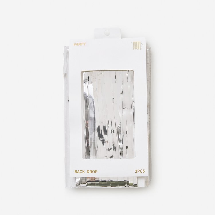 실버 파티 백드롭_3PCS
