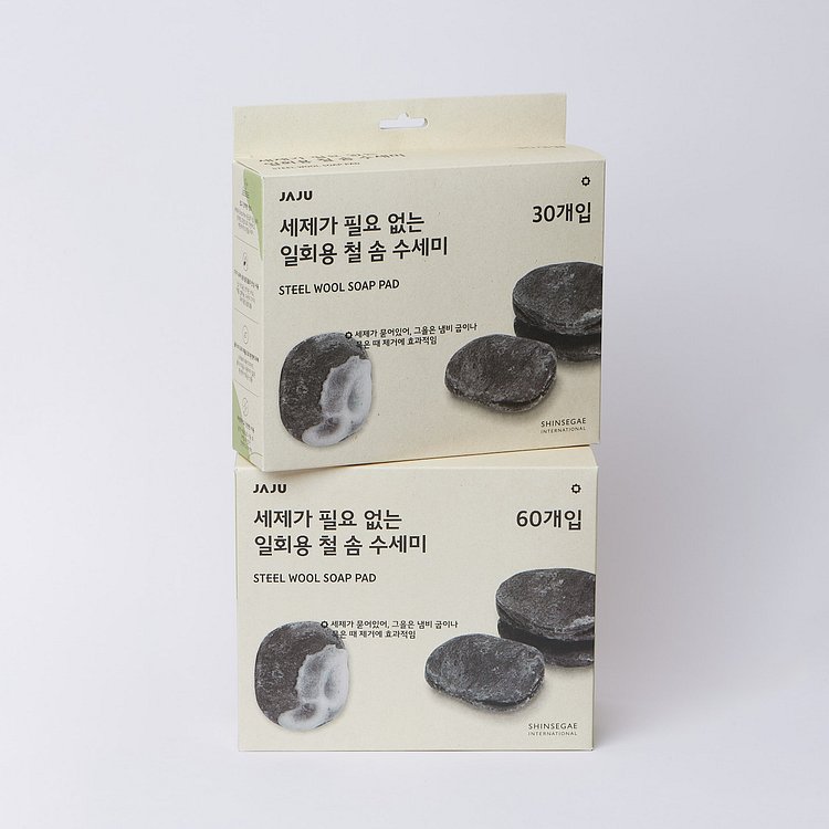 세제가 필요없는 일회용 철솜 수세미_30입