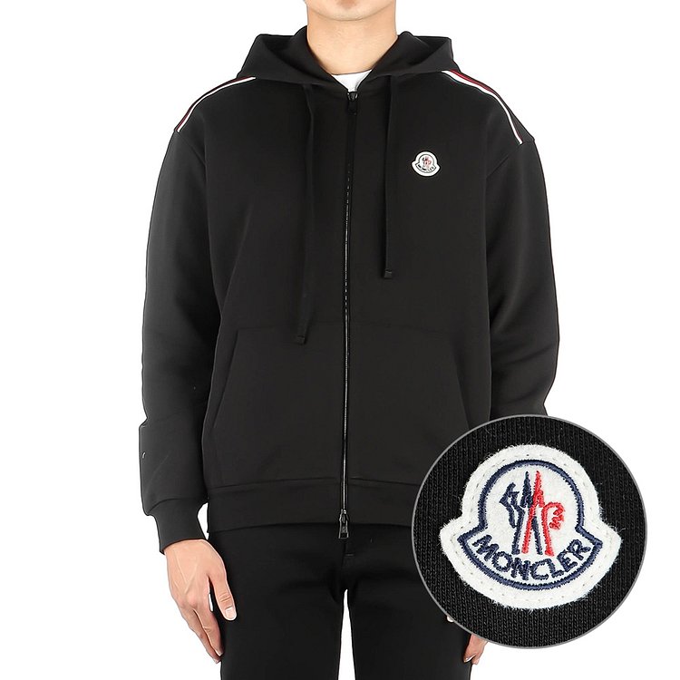 MONCLER(몽클레어) [몽클레어] 22SS (8G00047 809LA 999) 남성 로고 패치 후드 집업 | 신세계V