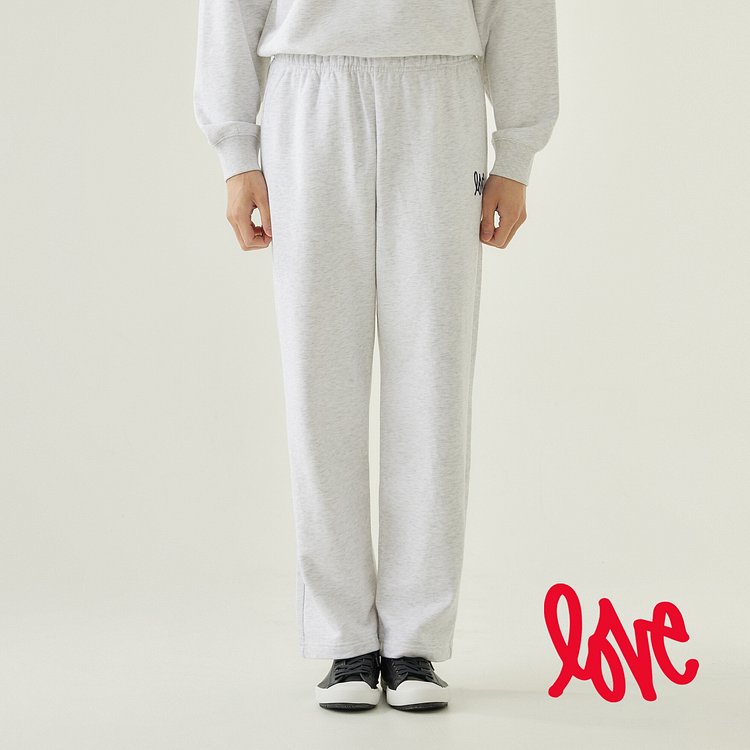 남 LOVE_그래픽 스웨트 스트레이트 팬츠