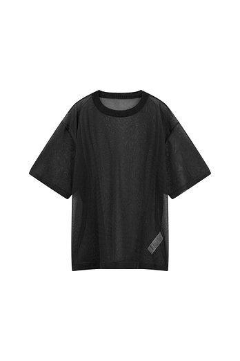 Yohji Yamamoto [REGULATION] 와이드 크루넥 시어 니트 | 신세계V