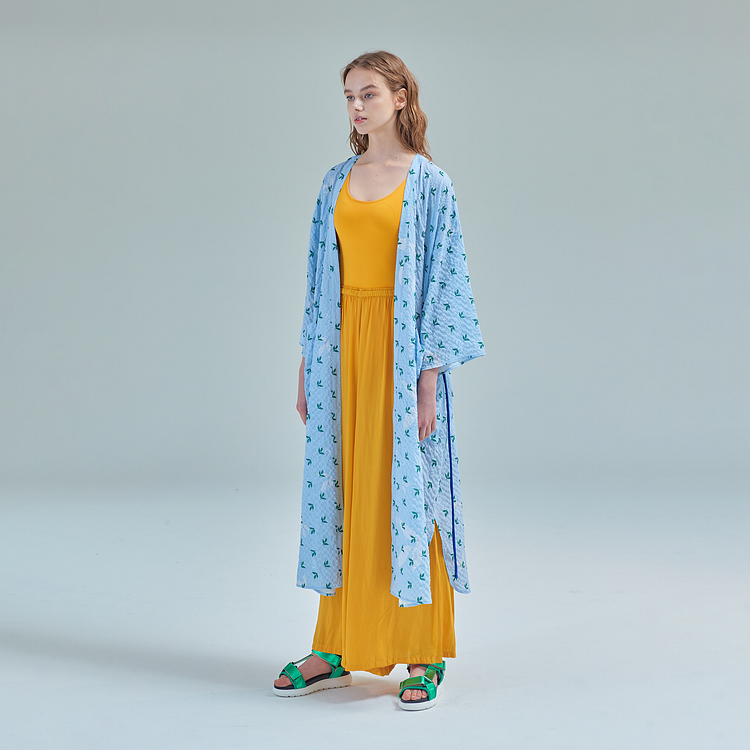 LES VACANCES (종료)(레바캉스) 플라워 Journey long robe [Water leaf] | 신세계V