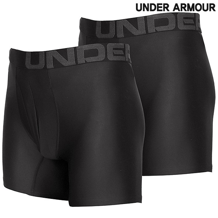 UNDER ARMOUR(언더아머) 언더아머 드로즈 사각팬티 1363619-001 UA 테크 6인치 Boxerjock 2팩 | 신세계V