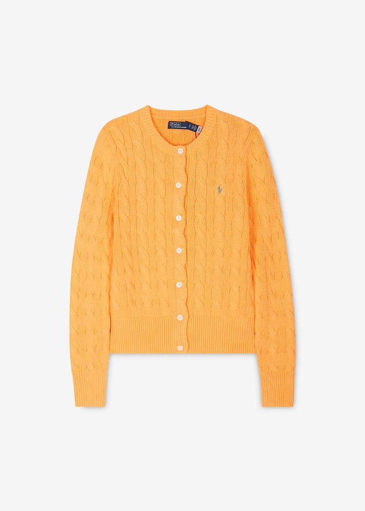 POLO RALPH LAUREN(폴로랄프로렌) 폴로랄프로렌 여성 포니 로고 자수 오렌지 가디건 211891643 006 | 신세계V