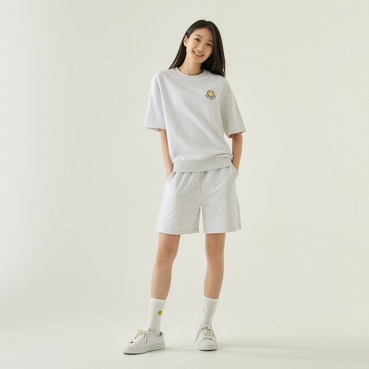 여 LOVE_반팔 스웨트 셔츠