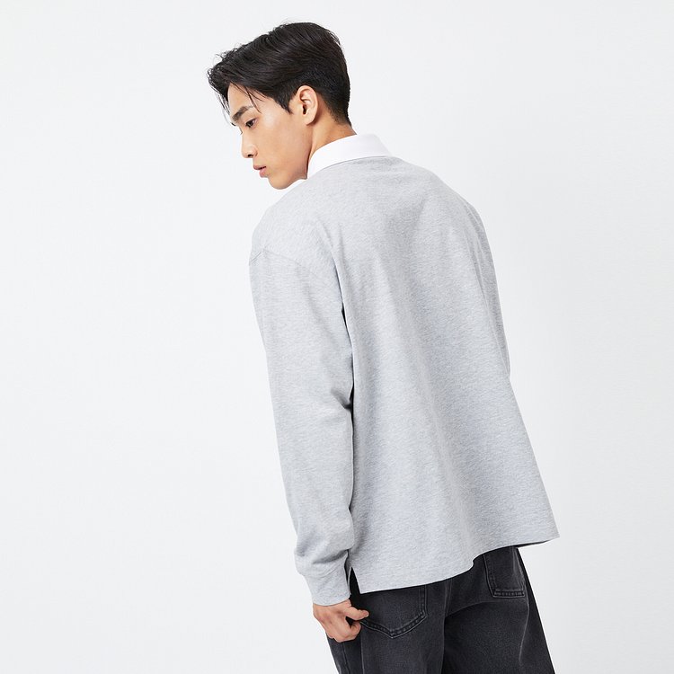 남 BETTER_카라형 럭비 긴팔 티셔츠