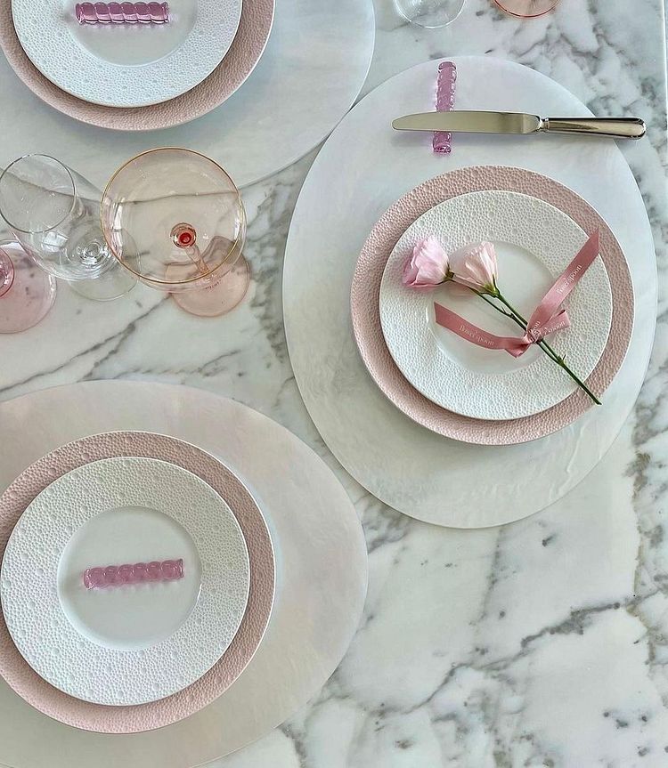 ATELIER QUINCE(아틀리에퀸스) 아틀리에 퀸스 TL 수저받침 (2PCS) 피오니 핑크 | 신세계V
