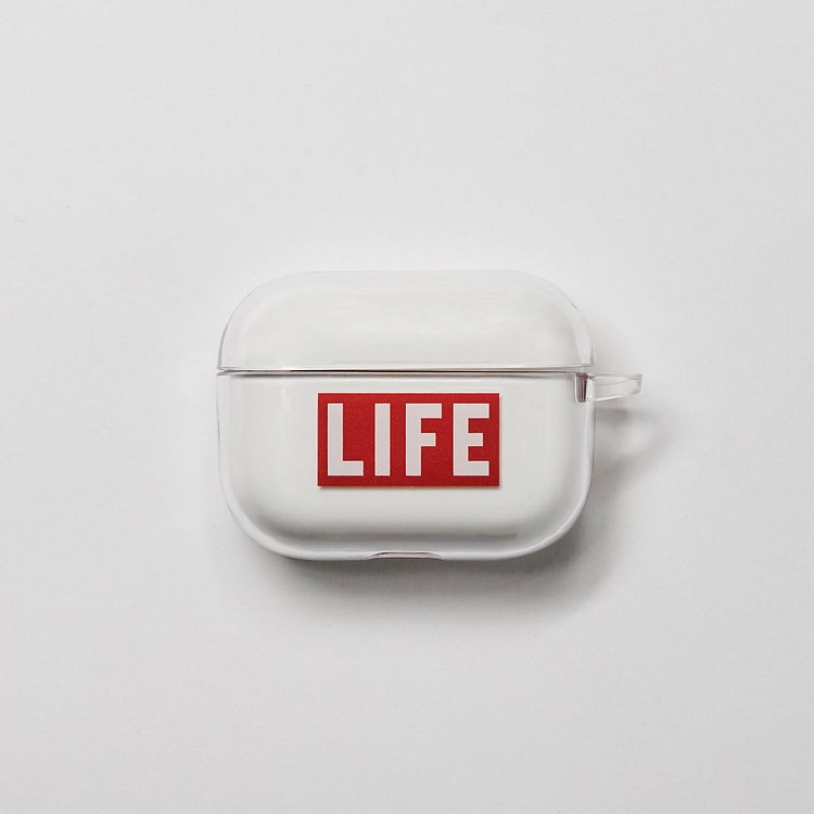 LIFE LOGO AIRPOD HARD CASE(프로)_라이프 로고 에어팟 투명 케이스(프로)