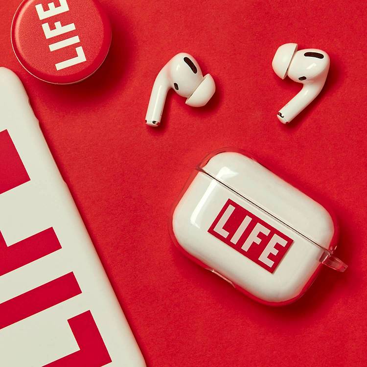LIFE LOGO AIRPOD HARD CASE(프로)_라이프 로고 에어팟 투명 케이스(프로)