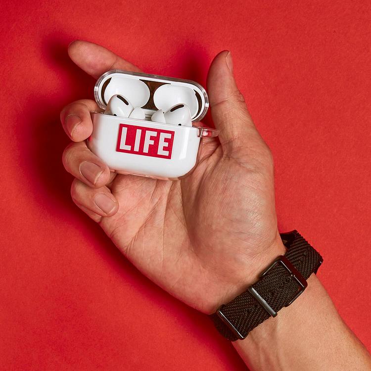 LIFE LOGO AIRPOD HARD CASE(프로)_라이프 로고 에어팟 투명 케이스(프로)