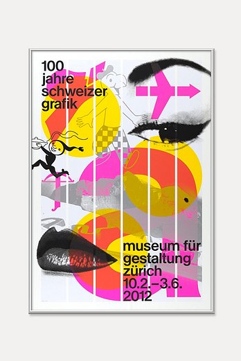 PAGEMAIL 100 years of Swiss graphics 90 x 128 cm (알류미늄 프레임) | 신세계V