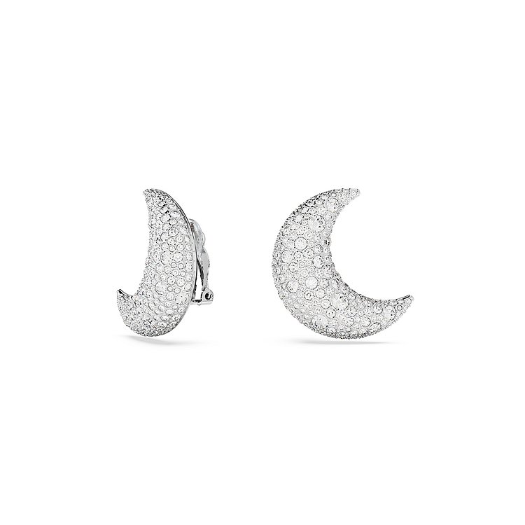 [스와로브스키/본사정품] Luna 로듐 클립 귀걸이 5666158