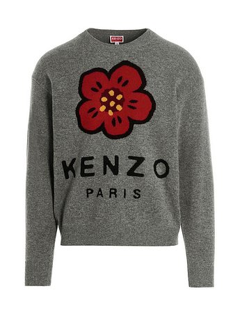 KENZO [KENZO] 22FW 플라워 로고 울 니트 그레이 5PU345 3LD 96 | 신세계V