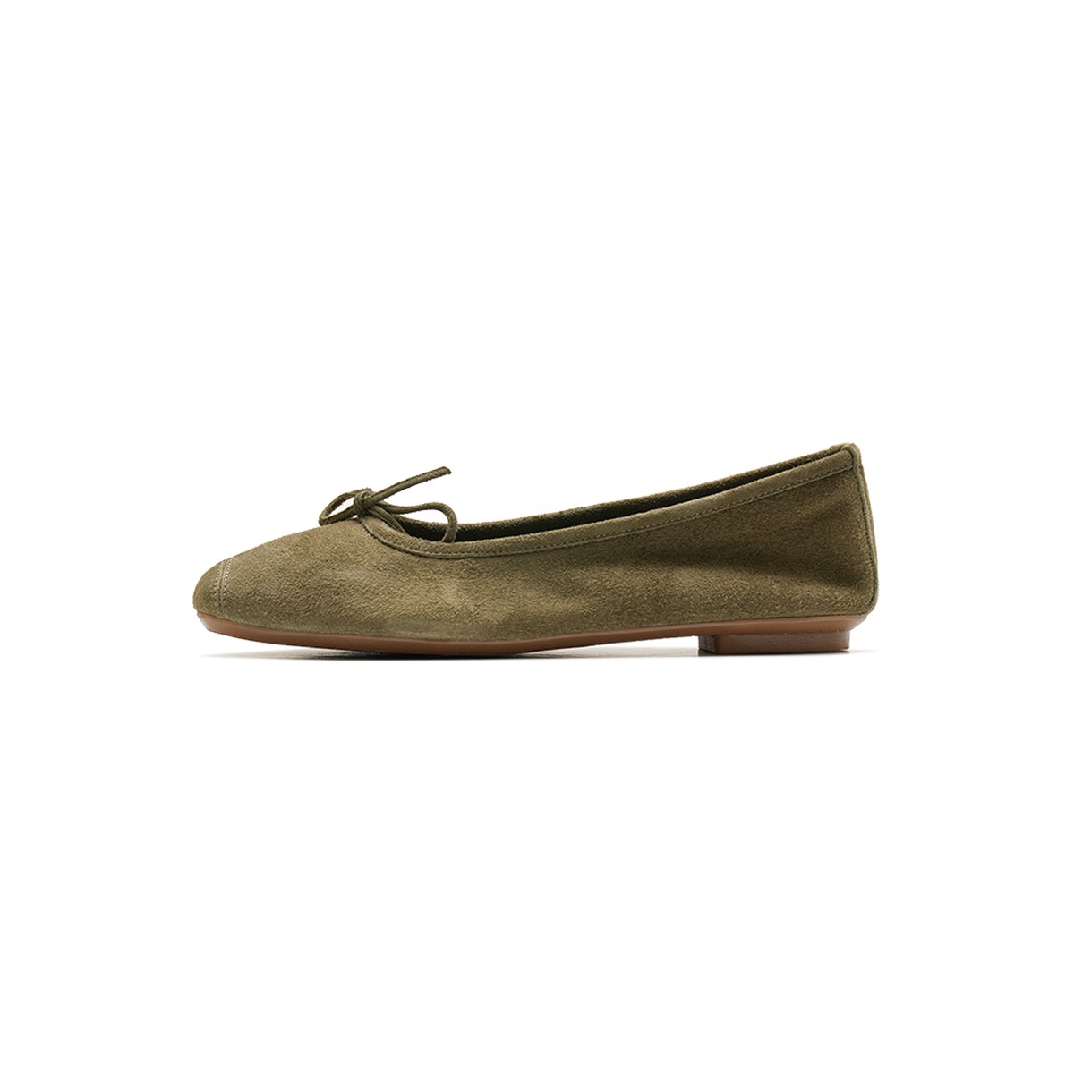 フラットシューズ [REQINS] Hukyung Harmony Flats Marine Suede TT00051 REQINS(흐꺙) [REQINS] 흐꺙 하모니 플랫슈즈 올리브 스웨이드