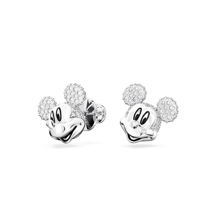 [스와로브스키/본사정품] Disney100 Mickey Mouse 로듐 스터드 귀걸이 5668781