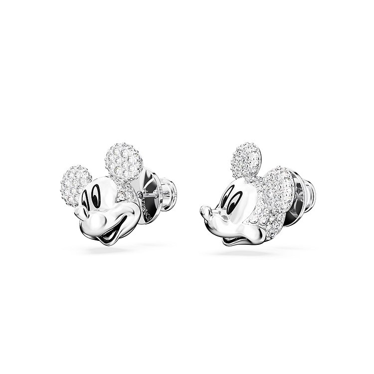[스와로브스키/본사정품] Disney100 Mickey Mouse 로듐 스터드 귀걸이 5668781
