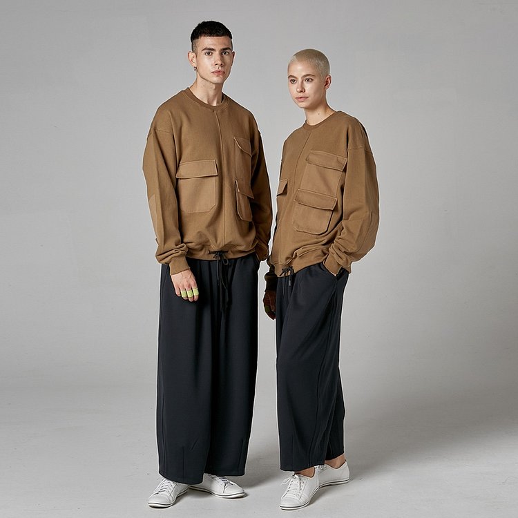 ATHPLATFORM(애스플래폼) DOUBLE TECH WIDE TRACK PANTS_BLACK | 신세계V