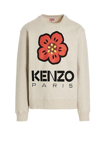 KENZO [KENZO] 23SS 플라워 로고 기모 맨투맨 에쿠르 5SW445 4ME 93 | 신세계V