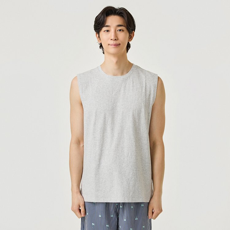 남 BETTER 코튼 슬럽 민소매 파자마 티셔츠