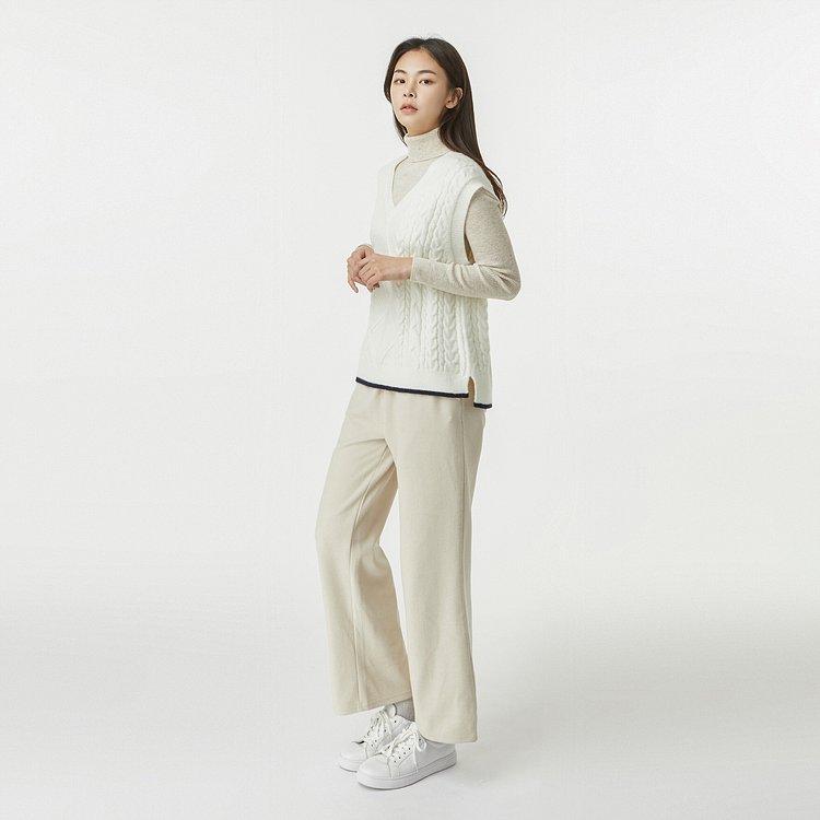레이어드 브이넥 베스트