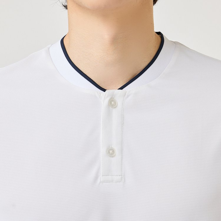 남 액티브 넥변형 티셔츠