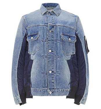 SACAI [CLASSICS] 남성 배색 포인트 데님 자켓 | 신세계V