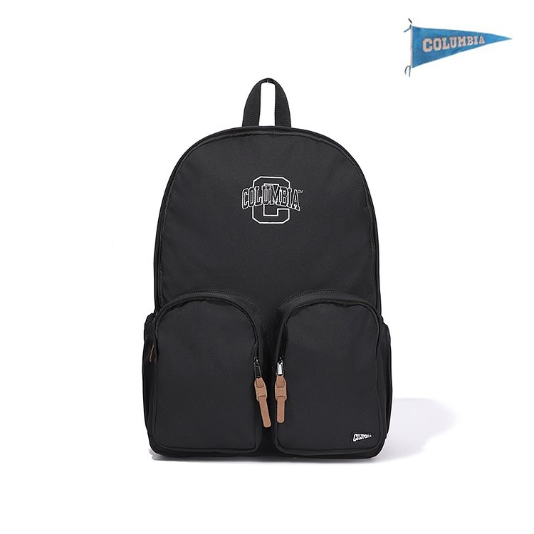 COLUMBIA UNIVERSITY(컬럼비아 유니버시티) CU RETRO C LOGO 2-POCKET BACKPACK 블랙 | 신세계V