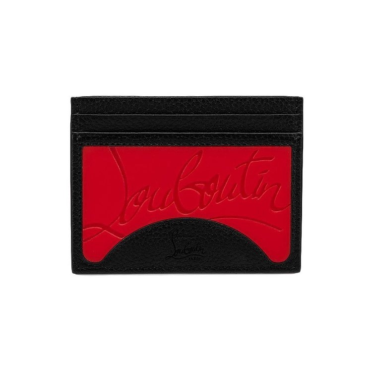 [CHRISTIAN LOUBOUTIN] 12주년 로고 키오스 카드지갑 블랙 1205015 H734