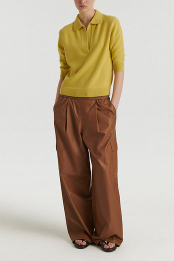 YVES SALOMON [공식] 이브살로몬 폴로 셔츠 숏 슬리브스 니트 | 신세계V