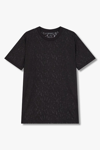 ARMANI EXCHANGE 여성 롤업 숏 슬리브 시스루 티셔츠 | 신세계V