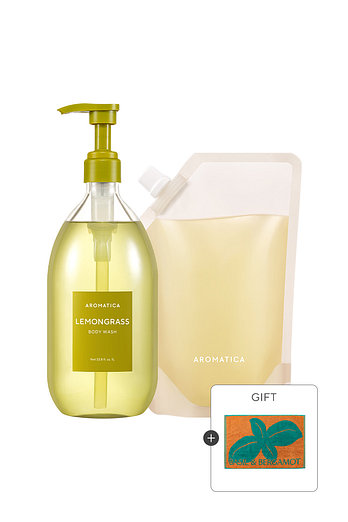 AROMATICA [대용량] 레몬그라스 바디워시 1L & 리필 500ML 세트 | 신세계V