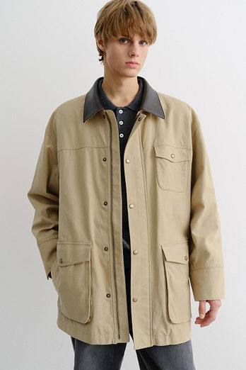 DUNST UNISEX VINTAGE HALF WORK JACKET BEIGE_M_UDJU5C110I2 | 신세계V