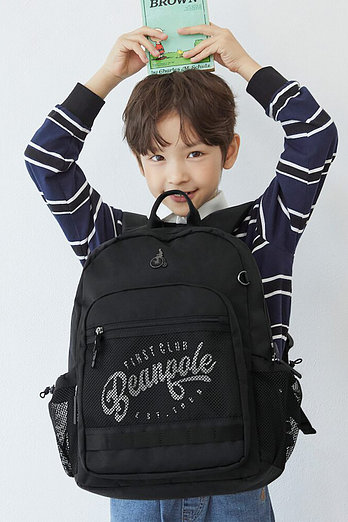 BEANPOLE KIDS [시즌오프30%][26SS 5%][BEANPOLE KIDS] 고학년 레터링 메시 책가방  블랙 (BI61D4U165) | 신세계V