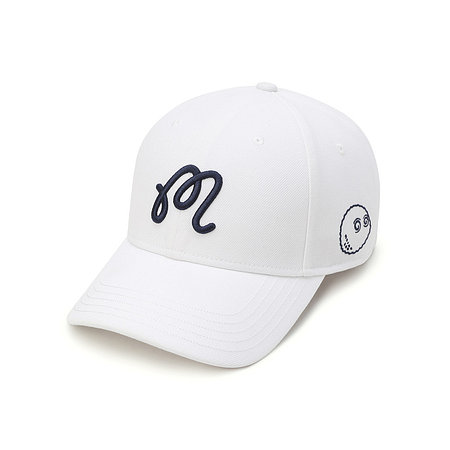 MALBON GOLF(말본골프) M 포인트 컬러블럭 볼캡 OFF WHITE | 신세계V