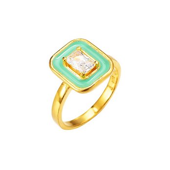 삼성금거래소 [삼성금거래소 MELORA] R컬렉션 24K 컬러풀 롱 스퀘어 반지 7.5g | 신세계V