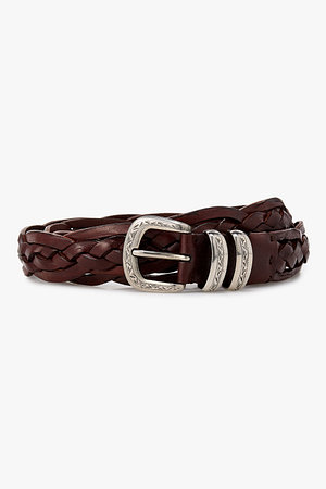 BRUNELLO CUCINELLI(브루넬로 쿠치넬리) 남성 브레이디드 카프스킨 벨트 | 신세계V