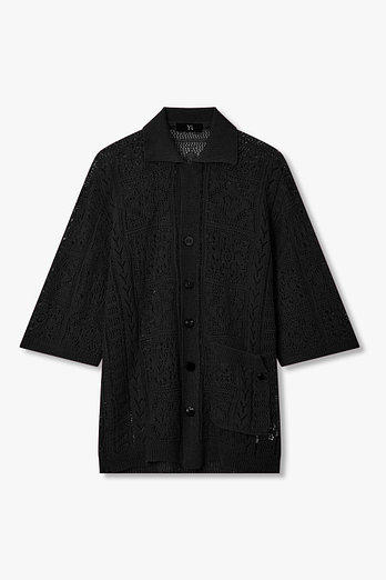 Yohji Yamamoto [Y's]오픈워크 카라 버튼 가디건 | 신세계V
