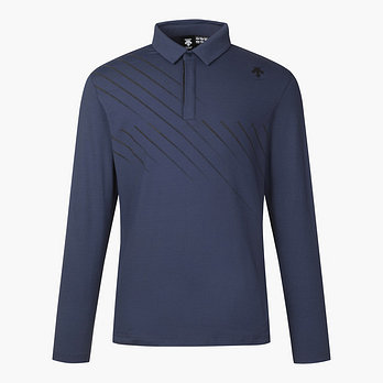 DESCENTE GOLF 앞판 프린트 디테일 판매주력 긴팔 티셔츠 (DO32MFTL95_LNAG) | 신세계V